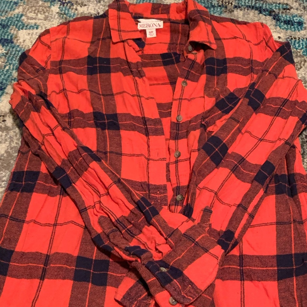 Womens plaid button down size small
